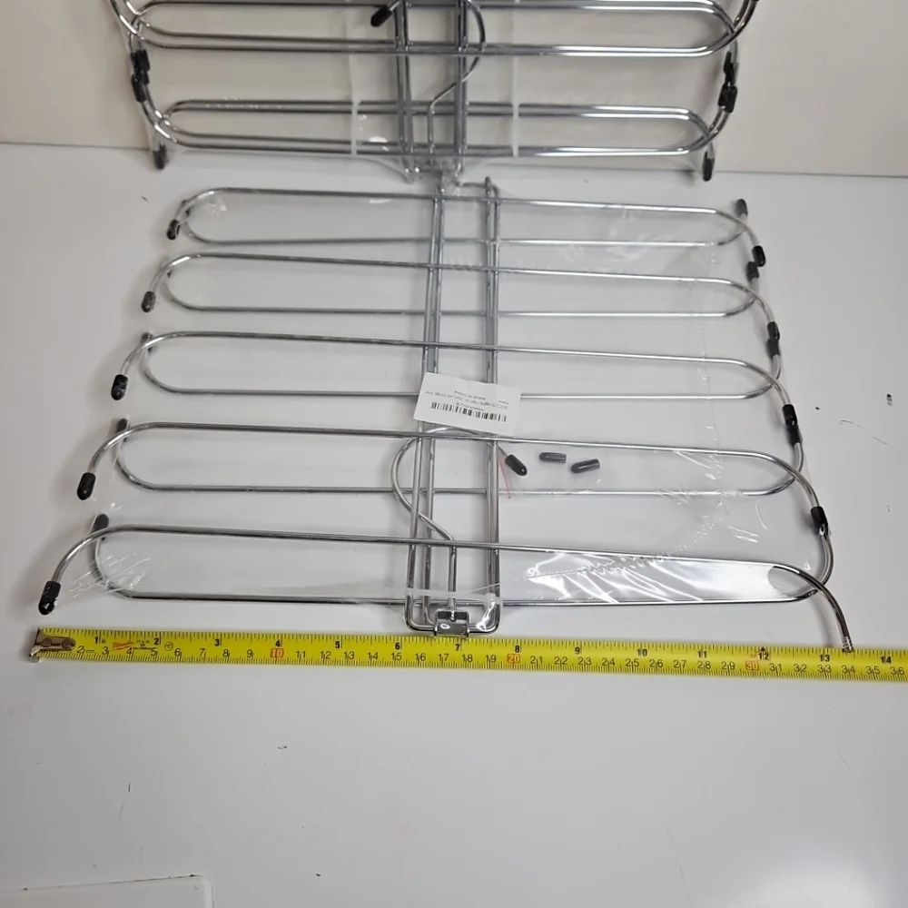 Scarves Belt Ties Organizer Chrome Metal Expandable